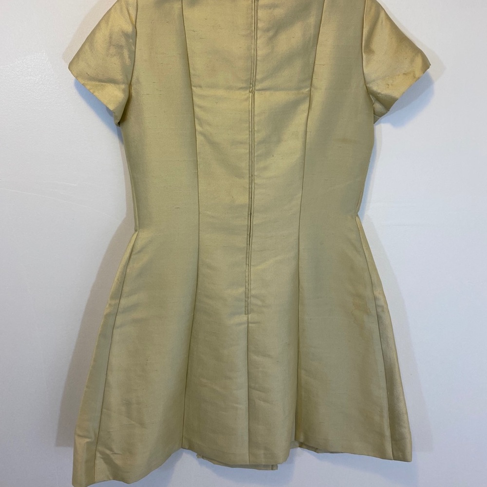 SOLD! Vintage Handmade Mandarin Collar Bejeweled Dress - Picture 9 of 9